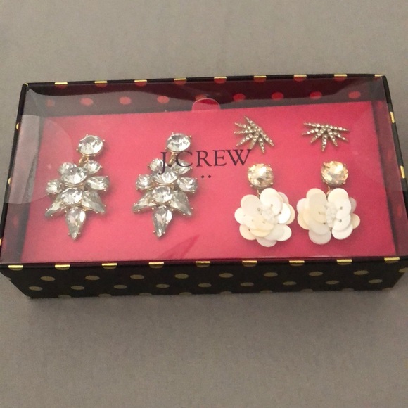 J. Crew Bright Crystal Earring Set - Picture 3 of 4